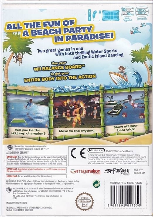 Vacation Isle Beach Party - Nintendo Wii (B Grade) (Genbrug)